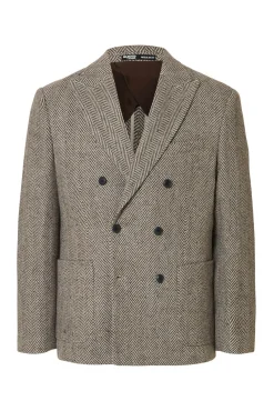 Americana cruzada de lana