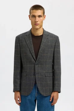 Americana de lana cuadros