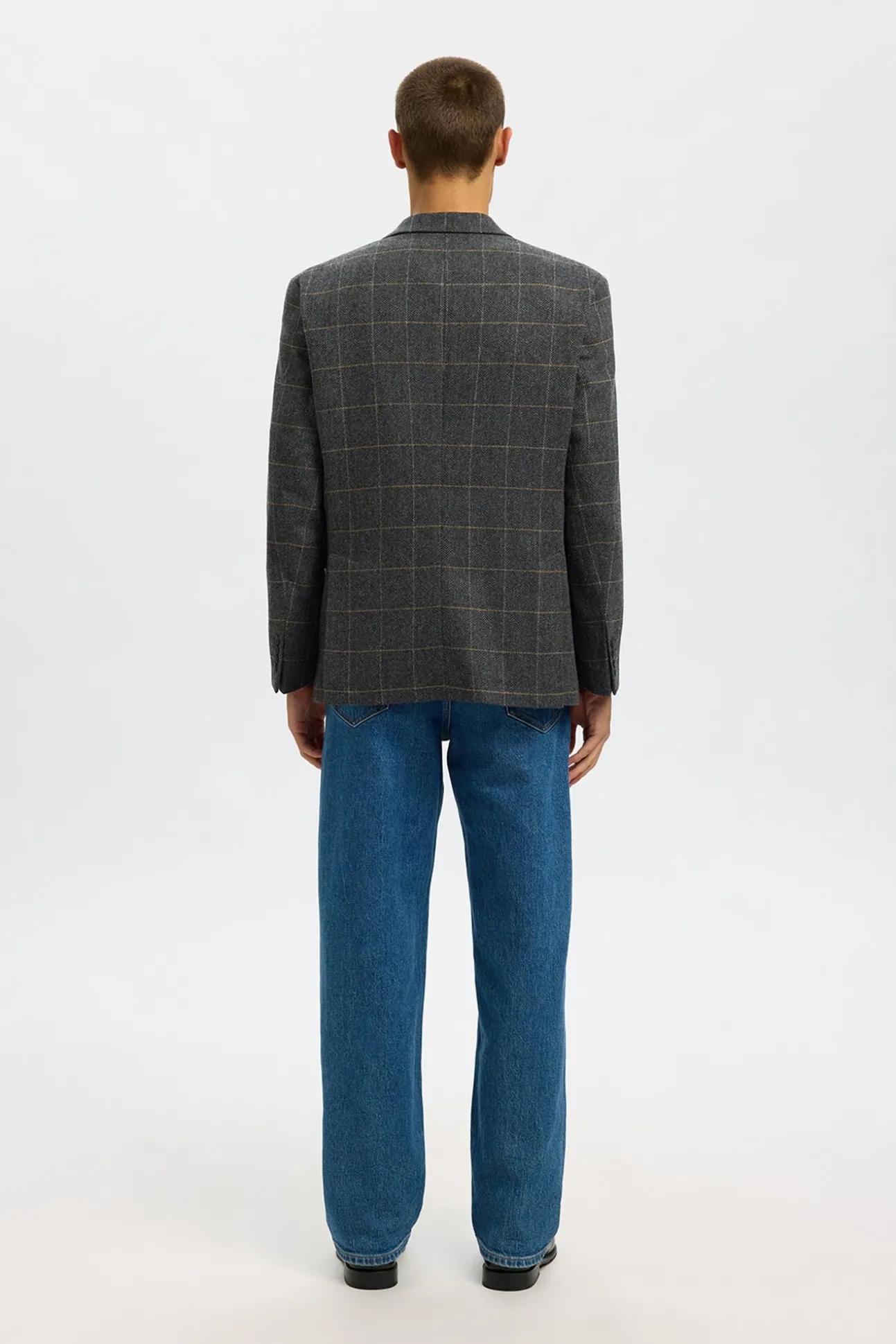 Americana de lana cuadros