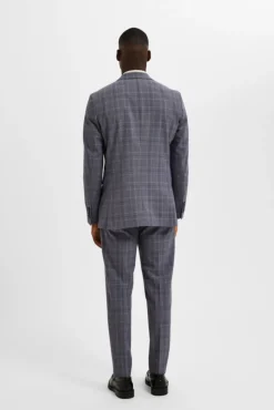 Americana Slim Fit de cuadros con bolsillos