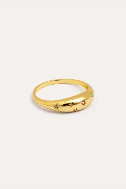 Anillo Spark Color Baño Oro 16