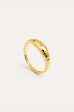 Anillo Spark Color Baño Oro 16
