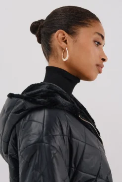 Anorak acolchado reversible efecto pelo