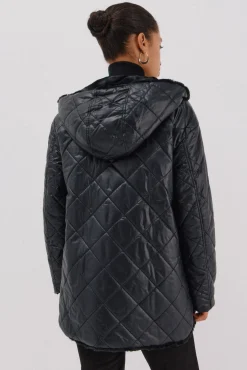 Anorak acolchado reversible efecto pelo