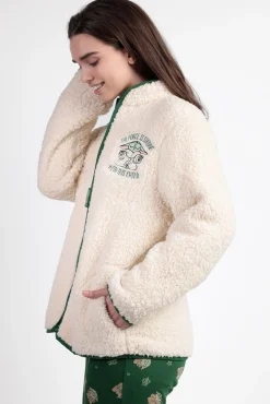 Bata corta borrego baby Yoda Mandalorian mujer