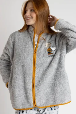 Bata corta borrego Snoopy&Friends para mujer