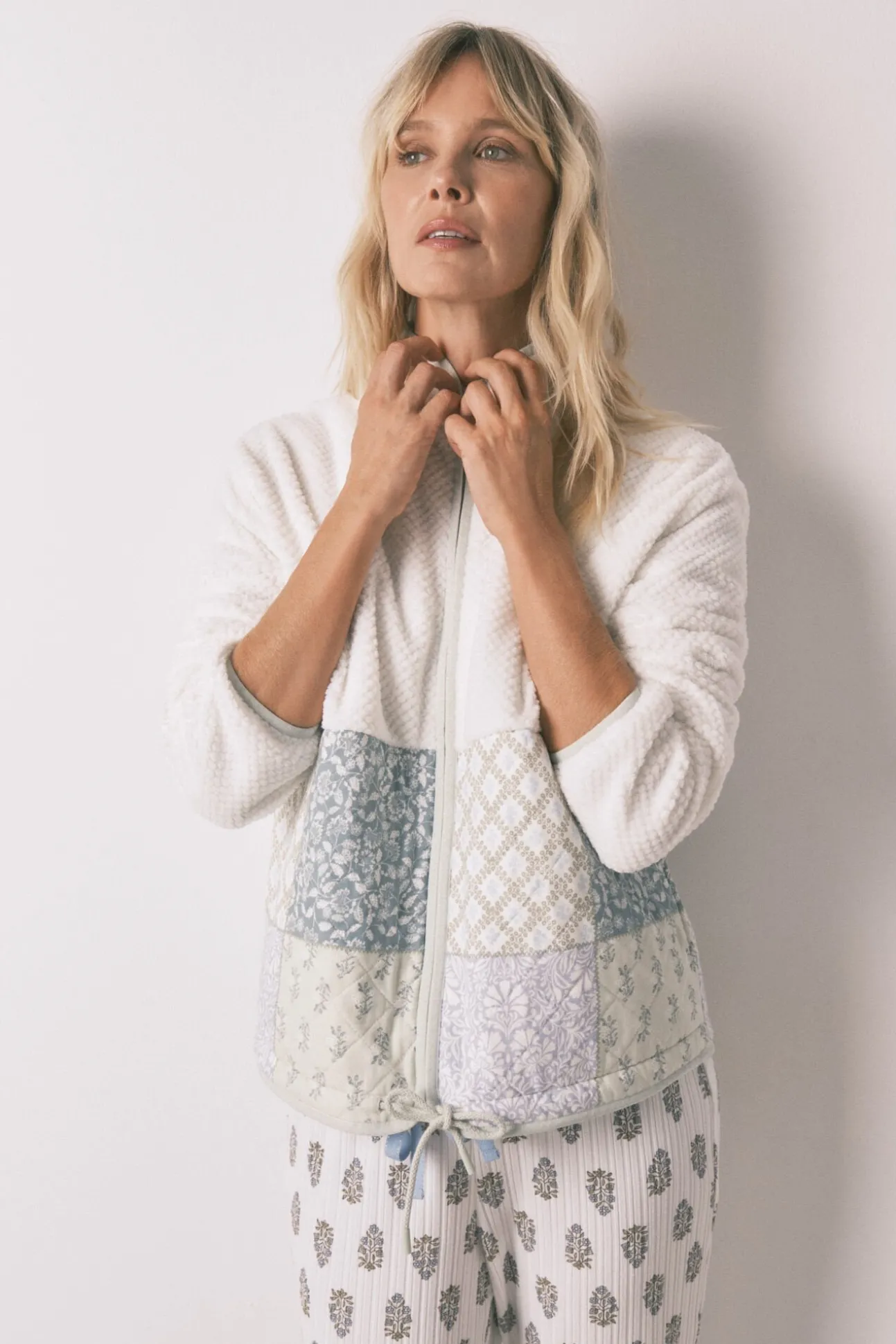 Bata corta borreguito patchwork