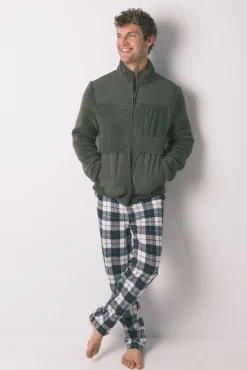 Bata corta hombre borreguito verde