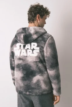 Bata corta hombre borreguito gris Star Wars