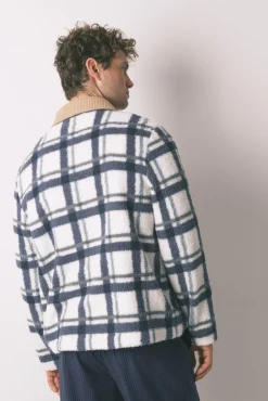 Bata corta hombre borreguito cuadros