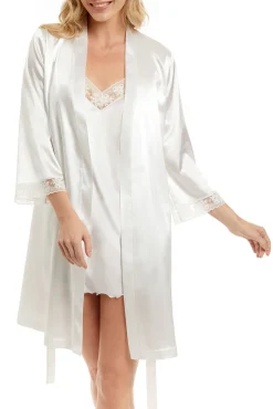 Bata corta satén sabela