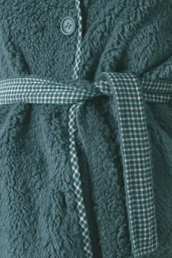 Bata corta tejido borreguito verde