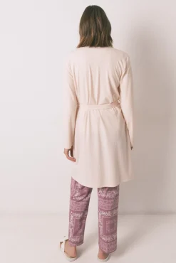 Bata larga canalé rosa