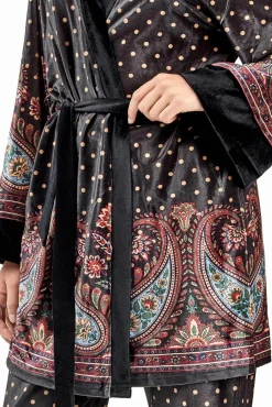 Bata tipo kimono terciopelo