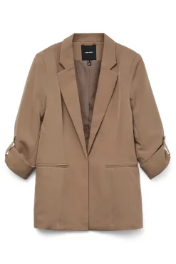 Blazer abierta con manga remangada