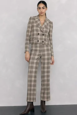 Blazer cruzada cropped