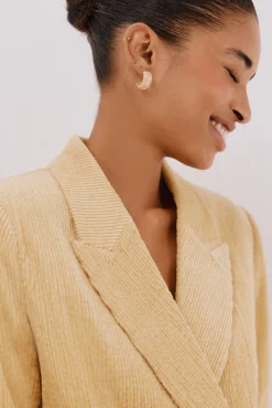 Blazer de mujer cruzada de pana