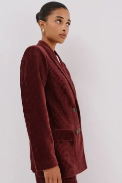 Blazer de mujer cruzada de pana