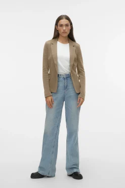 Blazer de mujer manga larga con bolsillos