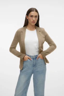 Blazer de mujer manga larga con bolsillos