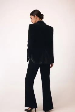 Blazer de terciopelo y satén