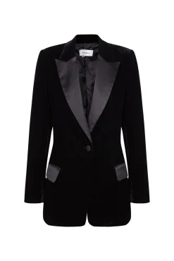 Blazer de terciopelo y satén