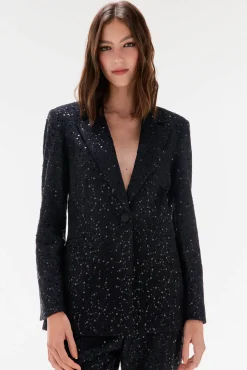 Blazer entallada de lentejuelas