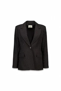 Blazer entallada de strass.