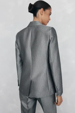 Blazer fantasía doble botonadura