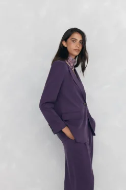 Blazer regular fit morada