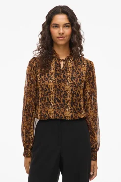 Blusa de gasa estampada