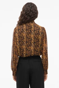 Blusa de gasa estampada