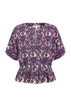 Blusa estampada bordado