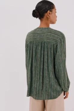 Blusa estampada lurex