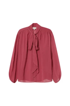 Blusa fluida con lazada