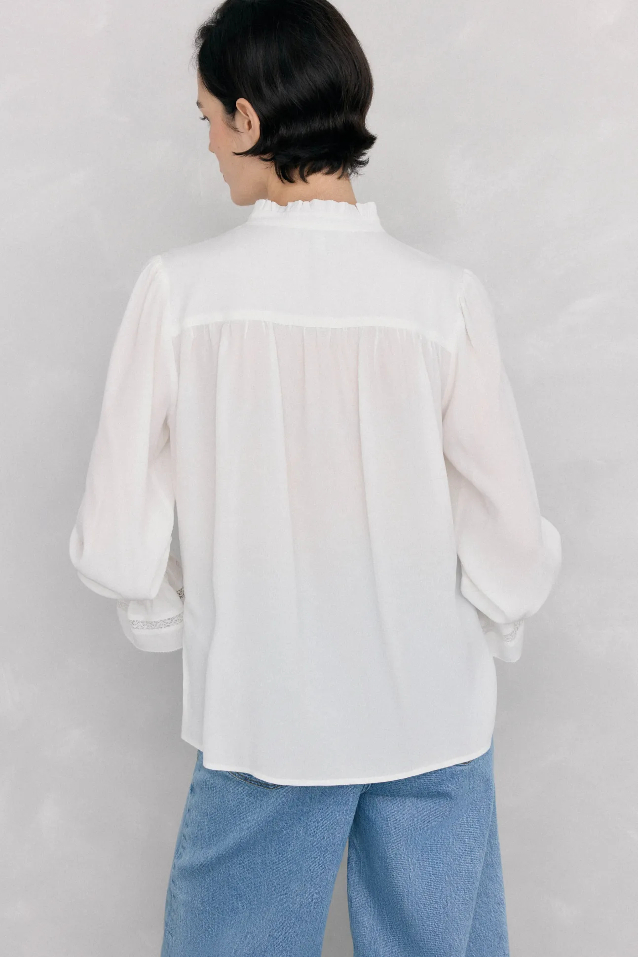 Blusa gasa puntillas