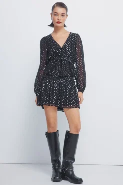 Blusa lurex goma cintura