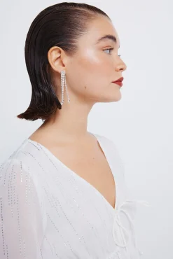 Blusa lurex goma cintura