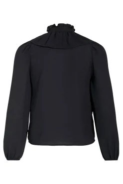 Blusa manga larga con volantes