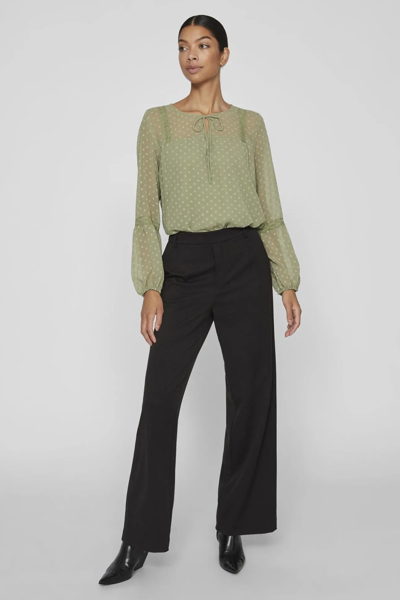 Blusa manga larga plumeti