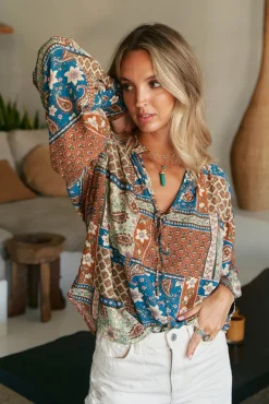 Blusa marfa estampado Izabelle