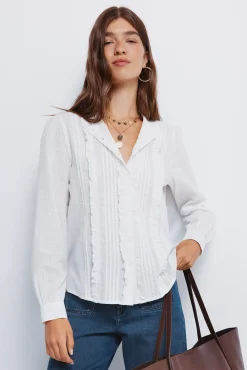 Blusa romántica schiffly