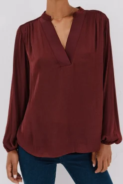 Blusa satinada fluida