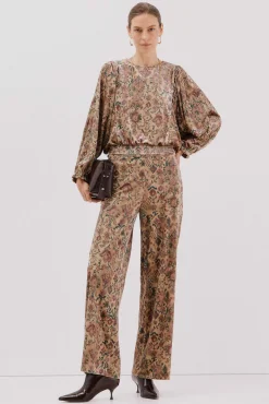 Blusa terciopelo estampada