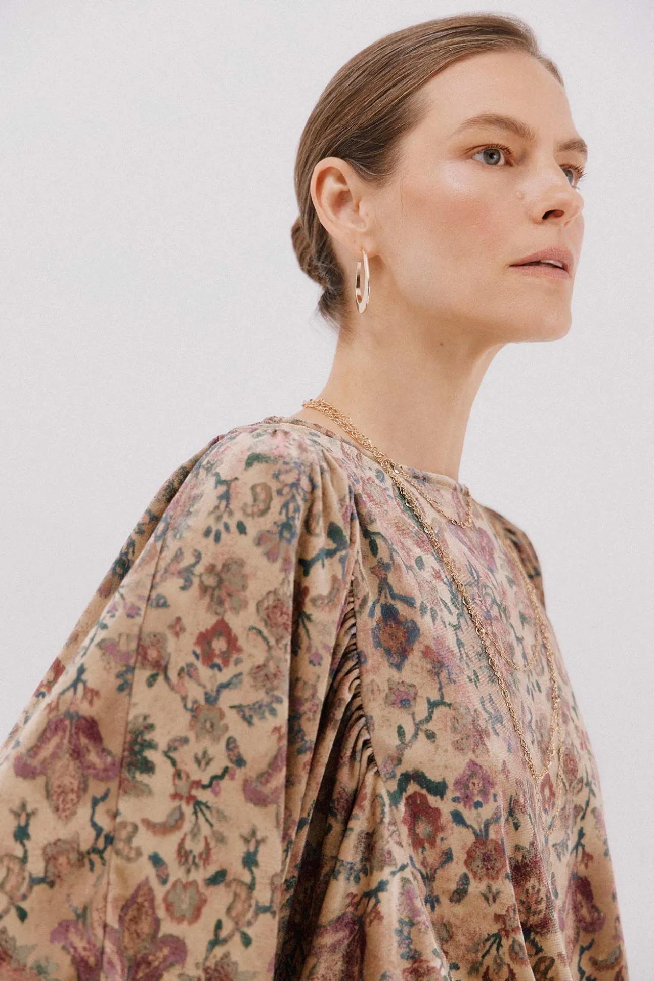 Blusa terciopelo estampada