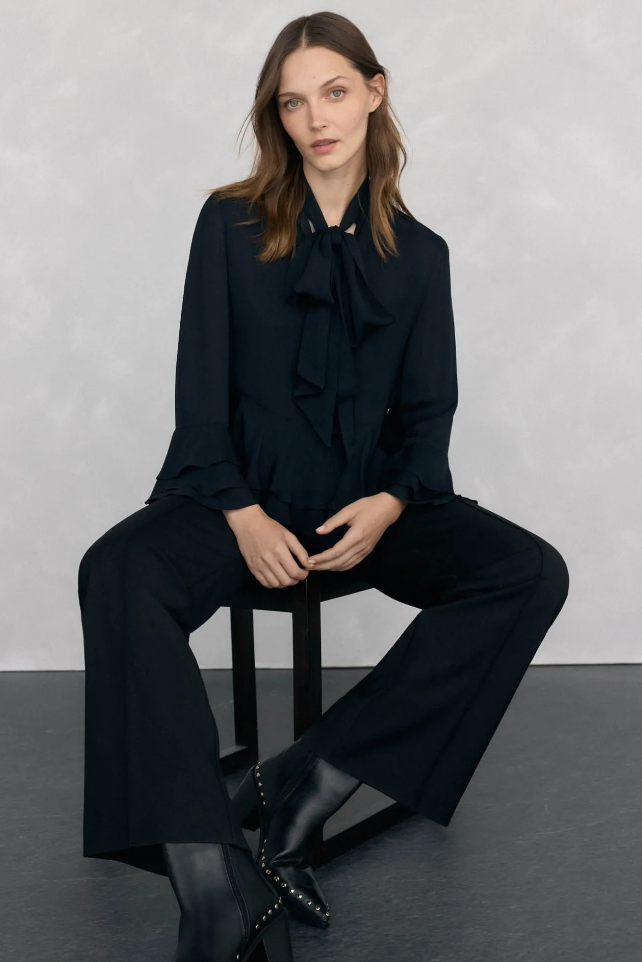 Blusa volantes lazada