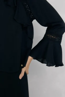 Blusa volantes puntilla