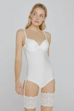 Body Ivette Bridal sin espalda con copa push up en blanco