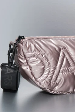 Bolso bandolera nylon rosa metalizado