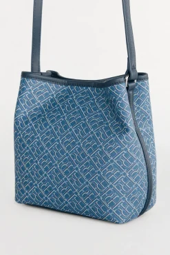 Bolso bucket doble asa monograma